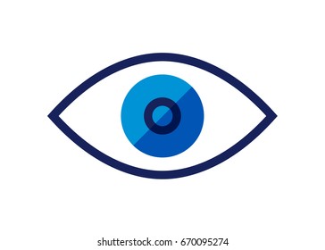 Digital Eye icon. Vector illustration.