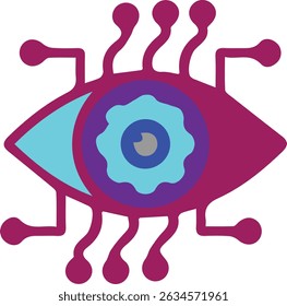 Icono digital del Vector de la Imagen del ojo.