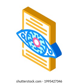 digital eye kyc isometric icon vector. digital eye kyc sign. isolated symbol illustration