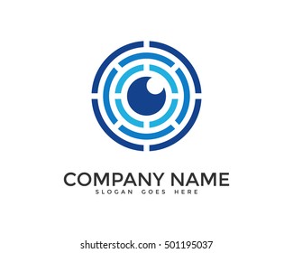 Digital Eye Logo Design Template