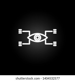 digital eye neon icon. Elements of intelligence set. Simple icon for websites, web design, mobile app, info graphics