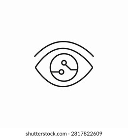 digital eye sensor icon sign vector