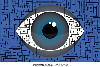digital eye vector illustration design