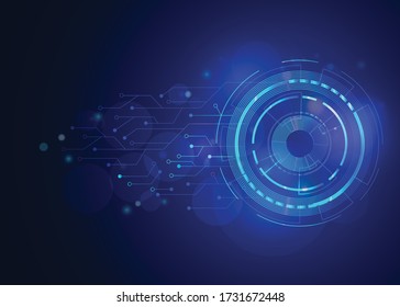 Digital Eye Vectors And Blue Future Background