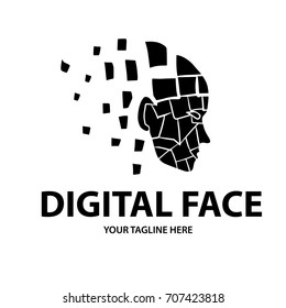 digital face logo