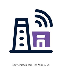 digital factory icon. vector dual tone icon for your website, mobile, presentation, and logo design.