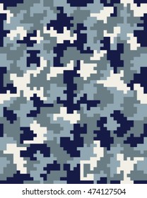 Digital fashion camouflage pattern, seamless vector