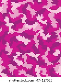 Digital fashion camouflage pattern, seamless vector