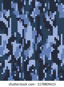 Digital fashionable camouflage pattern, fashion design. Seamless illustration