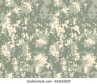 Digital fashionable camouflage pattern, vector illustration. Military print. Seamless vector wallpaper