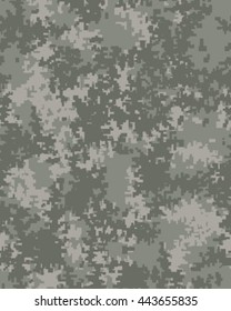 Digital fashionable camouflage pattern, vector illustration. Military print. Seamless vector wallpaper
