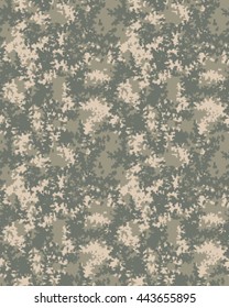 Digital fashionable camouflage pattern, vector illustration. Military print. Seamless vector wallpaper