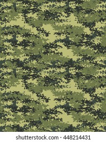 Digital fashionable camouflage pattern, vector illustration. Military print. Seamless vector wallpaper
