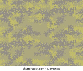 Digital fashionable camouflage pattern, vector illustration. Military print. Seamless vector wallpaper

