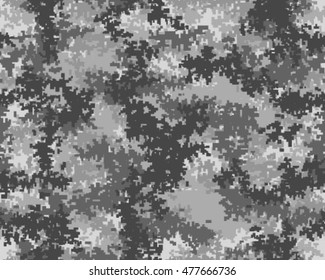 Digital fashionable camouflage pattern, vector illustration. Military print. Seamless vector wallpaper