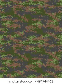 Digital fashionable camouflage pattern, vector illustration. Military print. Seamless vector wallpaper