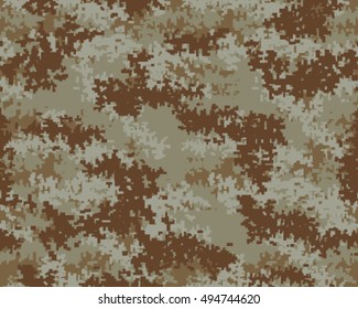 Digital fashionable camouflage pattern, vector illustration. Military print. Seamless vector wallpaper