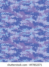Digital fashionable camouflage pattern, vector illustration. Military print. Seamless vector wallpaper
