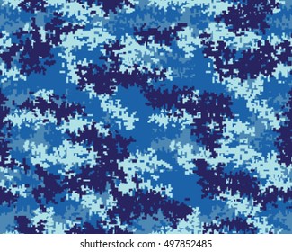 Digital fashionable camouflage pattern, vector illustration. Military print. Seamless vector wallpaper

