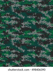 Digital fashionable camouflage pattern, vector illustration. Military print. Seamless vector wallpaper