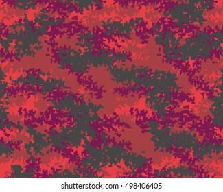 Digital fashionable camouflage pattern, vector illustration. Military print. Seamless vector wallpaper