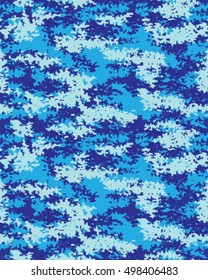 Digital fashionable camouflage pattern, vector illustration. Military print. Seamless vector wallpaper

