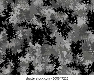 Digital fashionable camouflage pattern, vector illustration. Military print. Seamless vector wallpaper
