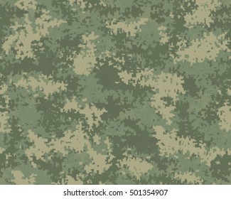 Digital fashionable camouflage pattern, vector illustration. Military print. Seamless vector wallpaper