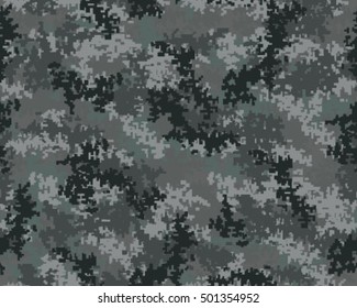 Digital fashionable camouflage pattern, vector illustration. Military print. Seamless vector wallpaper