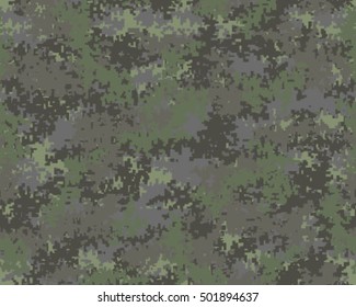 Digital fashionable camouflage pattern, vector illustration. Military print. Seamless vector wallpaper