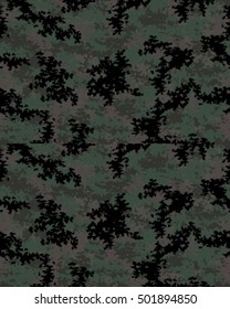 Digital fashionable camouflage pattern, vector illustration. Military print. Seamless vector wallpaper
