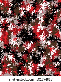 Digital fashionable camouflage pattern, vector illustration. Military print. Seamless vector wallpaper