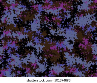 Digital fashionable camouflage pattern, vector illustration. Military print. Seamless vector wallpaper