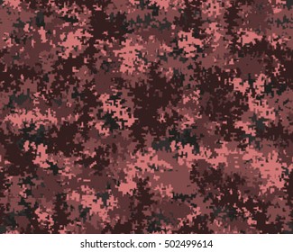 Digital fashionable camouflage pattern, vector illustration. Military print. Seamless vector wallpaper
