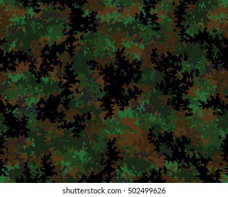 Digital fashionable camouflage pattern, vector illustration. Military print. Seamless vector wallpaper
