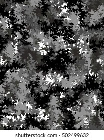 Digital fashionable camouflage pattern, vector illustration. Military print. Seamless vector wallpaper
