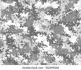 Digital fashionable camouflage pattern, vector illustration. Military print. Seamless vector wallpaper
