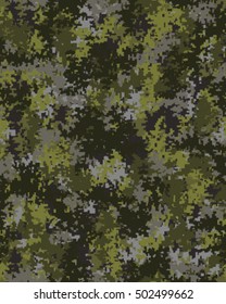 Digital fashionable camouflage pattern, vector illustration. Military print. Seamless vector wallpaper

