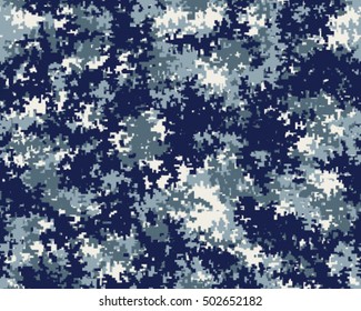Digital fashionable camouflage pattern, vector illustration. Military print. Seamless vector wallpaper

