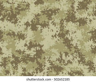 Digital fashionable camouflage pattern, vector illustration. Military print. Seamless vector wallpaper