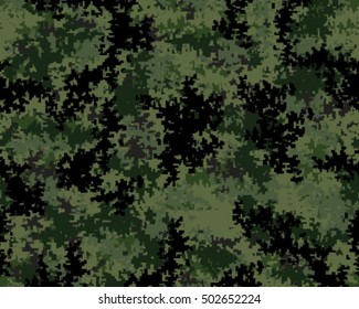 Digital fashionable camouflage pattern, vector illustration. Military print. Seamless vector wallpaper
