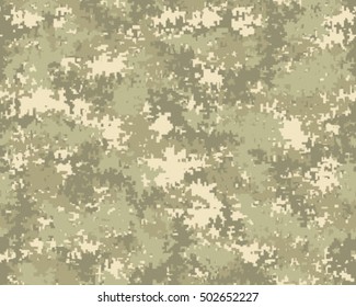Digital fashionable camouflage pattern, vector illustration. Military print. Seamless vector wallpaper