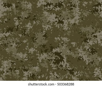 Digital fashionable camouflage pattern, vector illustration. Military print. Seamless vector wallpaper