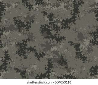 Digital fashionable camouflage pattern, vector illustration. Military print. Seamless vector wallpaper