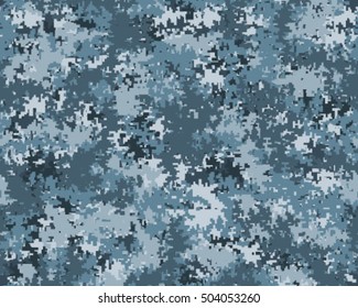Digital fashionable camouflage pattern, vector illustration. Military print. Seamless vector wallpaper
