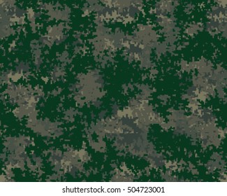 Digital fashionable camouflage pattern, vector illustration. Military print. Seamless vector wallpaper
