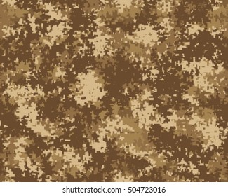 Digital fashionable camouflage pattern, vector illustration. Military print. Seamless vector wallpaper
