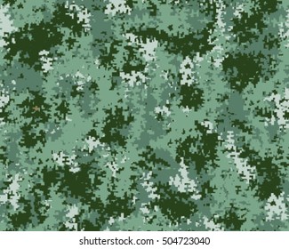 Digital fashionable camouflage pattern, vector illustration. Military print. Seamless vector wallpaper
