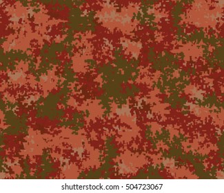 Digital fashionable camouflage pattern, vector illustration. Military print. Seamless vector wallpaper
