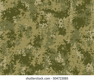 Digital fashionable camouflage pattern, vector illustration. Military print. Seamless vector wallpaper
